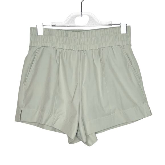 ABERCROMBIE & FITCH High Rise Athletic Shorts Elastic Waist Mint Green Womens M - Picture 1 of 5